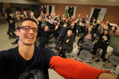 Foredrag om livet som ordblind på Havdrup skole.