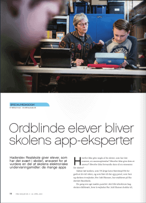 Artikel: Ordblinde elever bliver skolens app-eksperter